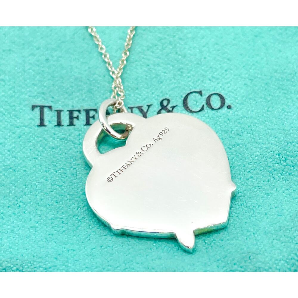 RARE Tiffany & Co. Return to Tiffany Dragonfly Heart Pendant Necklace 16-18" - Picture 3 of 13